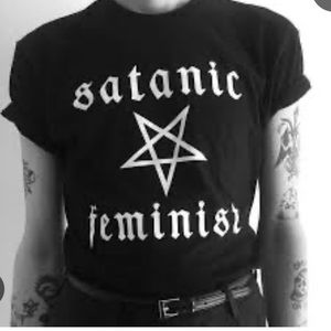 Satanic Feminist t shirt. Size M. Tee from the band Twin Temple.